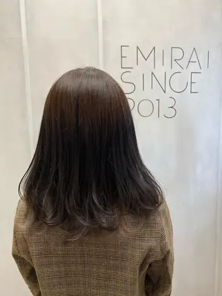 セミロング カラー 🟢NEGi🟣 🫧髪質改善のヘアスタイル