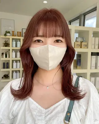 セミロング カラー mir MIYUのヘアスタイル