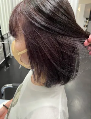 ミディアム カラー ブリーチモデル募集 古内柊のヘアスタイル