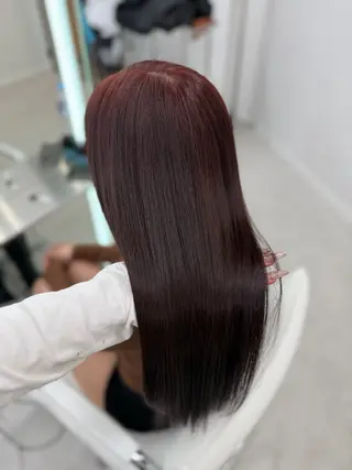 ロング タマシロカリン 艶カラー/レイヤーのヘアスタイル