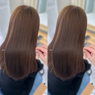 ロング カラー 髪質改善🩵縮毛矯正 代々木/木下のヘアスタイル