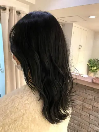 セミロング 切りっぱなしボブ/ 三瀬翔のヘアスタイル