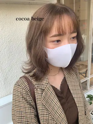 ミディアム カラー 透明感カラー👑 井上美乃里のヘアスタイル