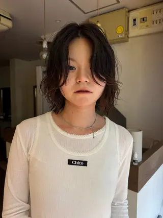 ミディアム パーマ 今泉/kai🐇ボブ 似合わせカットのヘアスタイル