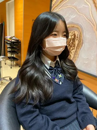 ロング 韓国ヘア🕊村上 ののこ🕊のヘアスタイル