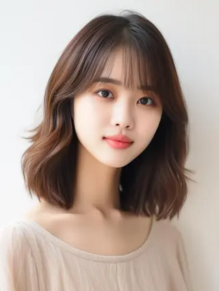 セミロング カラー 表参道/さあ や/大人ナチュラルのヘアスタイル