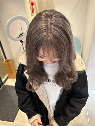 ロング カラー 艶髪ブリーチ/レイヤ ー/竹本幸希のヘアスタイル