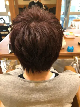 カラー メンズ 縮毛矯正 髪質改善 韓国風レイヤー 吉田のヘアスタイル