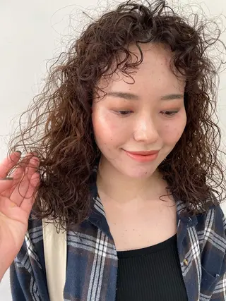 ミディアム カラー パーマ ヘアアレンジ メンズ tatsumi/ボブ ウルフ/レイヤーのヘアスタイル