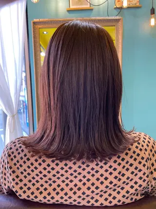 ミディアム カラー 末石 智のヘアスタイル