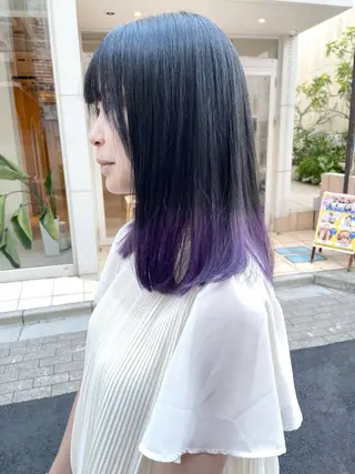 ミディアム カラー ハイトーン×レイヤー ／遠藤将太のヘアスタイル