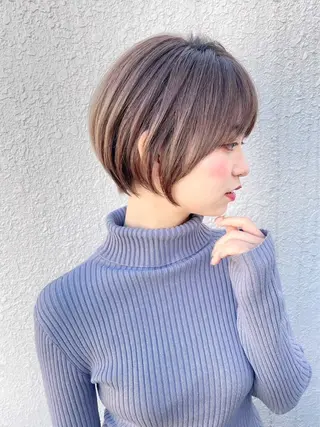 ショート カラー 似合わせボブ🌟 艶髪特化💗村松優斗のヘアスタイル