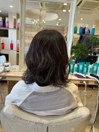 ミディアム 韓国風🌷✨ 守屋紗希のヘアスタイル