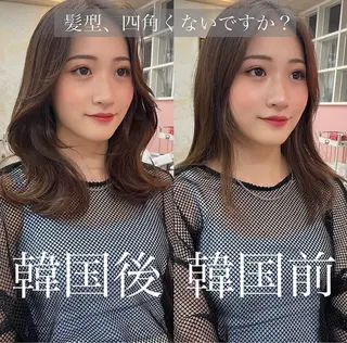 ミディアム カラー ヘアアレンジ レイヤー/艶髪 🇰🇷Ryotaのヘアスタイル