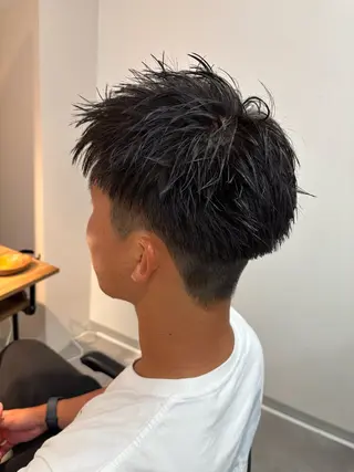 メンズ 保立/フェザーパーマ /メンズカット千葉のヘアスタイル