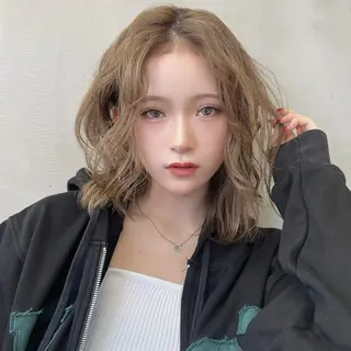 ミディアム 色気レイヤースタイル 洒落色気ヘアマサトのヘアスタイル