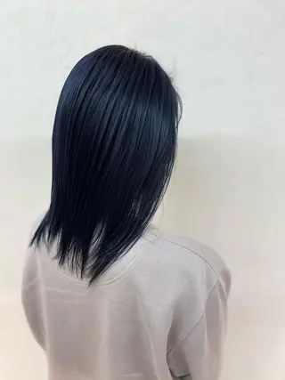 セミロング カラー 岡本 拓朗のヘアスタイル
