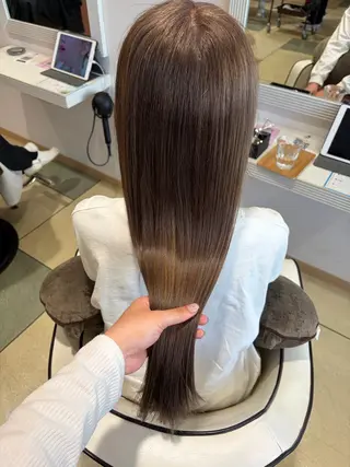 ロング カラー くびれヘア/髪質改善 はるのヘアスタイル