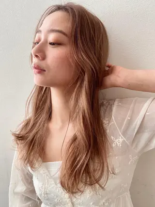 ロング カラー 木下 奈々のヘアスタイル