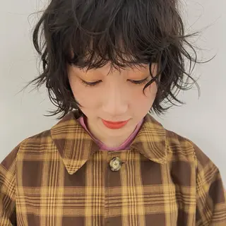 ショート パーマ ヘアアレンジ ニュアンスヘア🌔 nanakoのヘアスタイル