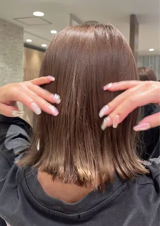 セミロング カラー 艶髪【カラー支持率 No.1】リノ🪐のヘアスタイル