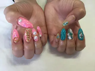 ネイル 💎🐰 saki. m 🐰💎のネイルデザイン