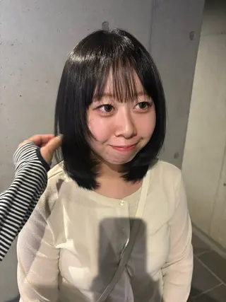ミディアム カラー 韓国レイヤー/透明感 カラー/RIN🎀のヘアスタイル