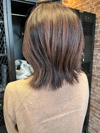 ミディアム カラー パーマ ヘアアレンジ メンズ キッズ ネイル マツエク・マツパ アイブロウ 久木原 ゆりのヘアスタイル