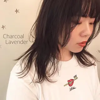 セミロング カラー 市川 千夏のヘアスタイル