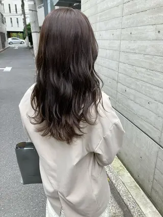 セミロング ✨色持ちの良い艶 カラー✨蟹江真世のヘアスタイル