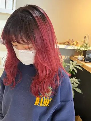 ロング カラー ヘアアレンジ キッズ ネイル マツエク・マツパ アイブロウ 透明感カラー🤎 ゆりのヘアスタイル