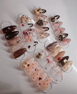 ネイル I-nailロング /ワンホン/キラキラのネイルデザイン