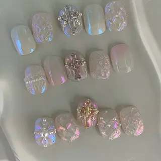 ショート めぐみのネイルサロン スタッフ練習のネイルデザイン