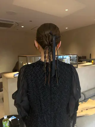 ヘアアレンジ ボブ/ヘアセット 結婚式卒業式アレンジのヘアスタイル