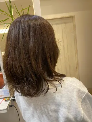 ミディアム パーマ 北生駒☆カットが得意 鎌田フミヤのヘアスタイル