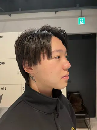 ショート カラー メンズ うる艶カラー/恵比寿 ベージュ/丸山陽平のヘアスタイル