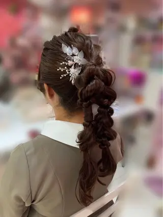 ロング ヘアアレンジ hanaCoco ハナココのヘアスタイル