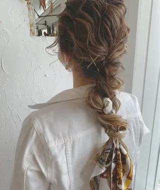 ロング カラー パーマ ヘアアレンジ メンズ ネイル 豊橋美容院 ソンリエのヘアスタイル