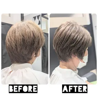 ショート カラー パーマ ヘアアレンジ 心斎橋難波本店 店長 THE ECT 中尾のヘアスタイル