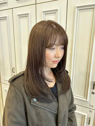ロング 梅田美容室/ ウルフカットのヘアスタイル