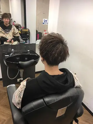 ショート パーマ メンズ 前田賢生 ご新規様はNGのヘアスタイル