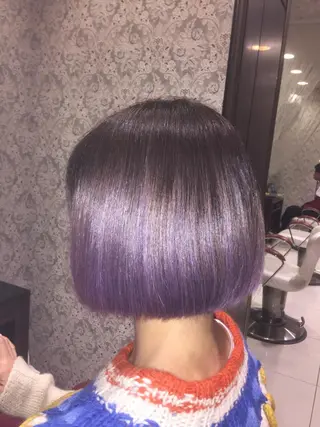 ミディアム カラー ミヤザキ コージのヘアスタイル