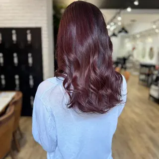 ロング カラー ヘアアレンジ あおい 🍒暖色カラーのヘアスタイル