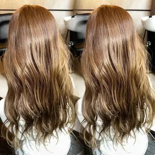 ロング カラー aina/心斎橋 /ハイトーン/カラーのヘアスタイル