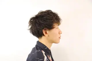 ショート カラー パーマ メンズ Vir by browのヘアスタイル