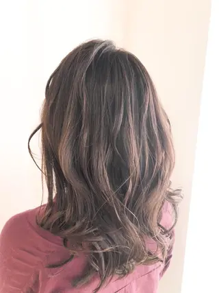 セミロング カラー ヘアアレンジ レイヤー×ヘッドスパ *保田遥*のヘアスタイル