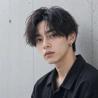 ショート メンズ 韓国メンズ特化 パーマSatskiのヘアスタイル