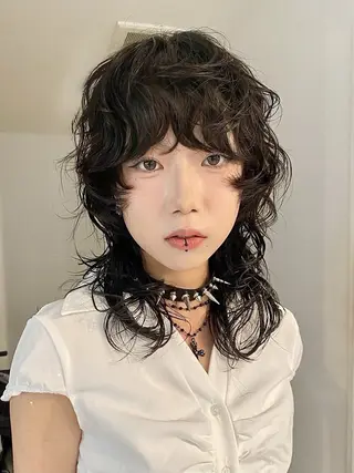 ミディアム パーマ 後藤 一真のヘアスタイル