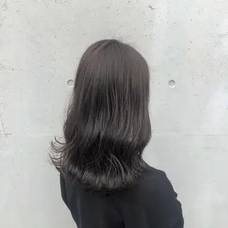 セミロング カラー ニュアンスパーマ/ レイヤー/茶屋町のヘアスタイル