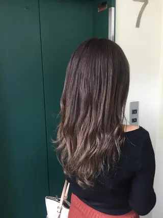 セミロング カラー 💘透明感カラー💘 沖本 将宏のヘアスタイル